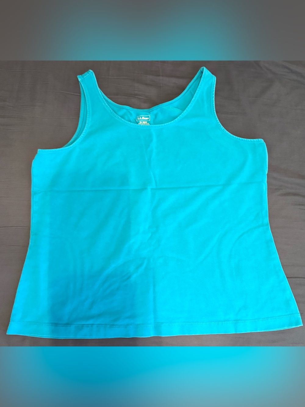 L.L.Bean Pima Cotton Tank Top Blue XL